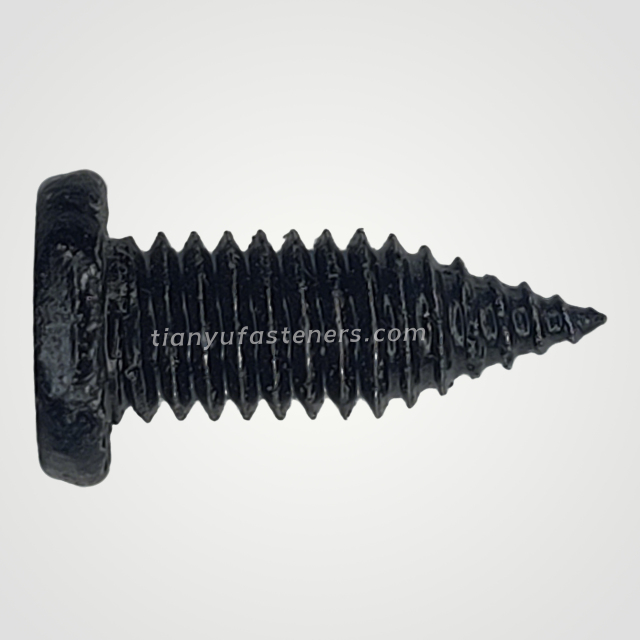 Tianyu Black Ruspert Carton Steel Needle Point Flathead Pancake Head Phillips Drive for Frame Fixing Screw Truss Thread Fastener