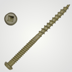Tianyu Ruspert Type 17 Point Raised Csk Head Square Drive Serrated Dual Action Hi-low Thread for Composite Trim Decking Screws