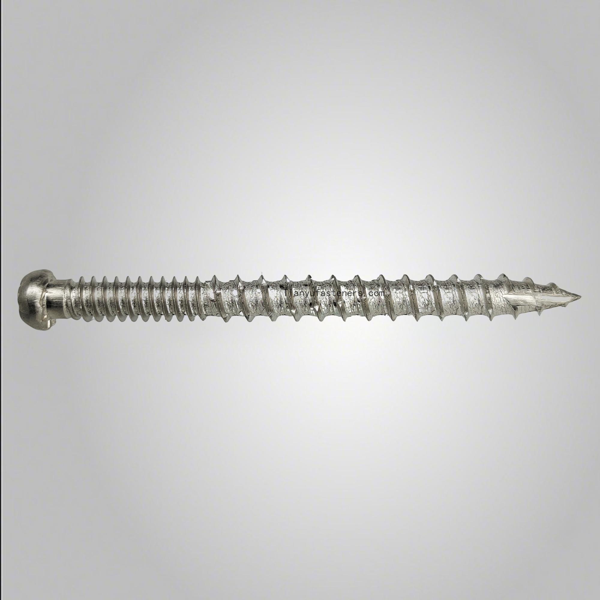 Tianyu SS Type 17 Point Pan Head with Anti-silp Torx Drive Serrated Dual Action Hi-low Sharks Tooth Thread Composite Wood Screw