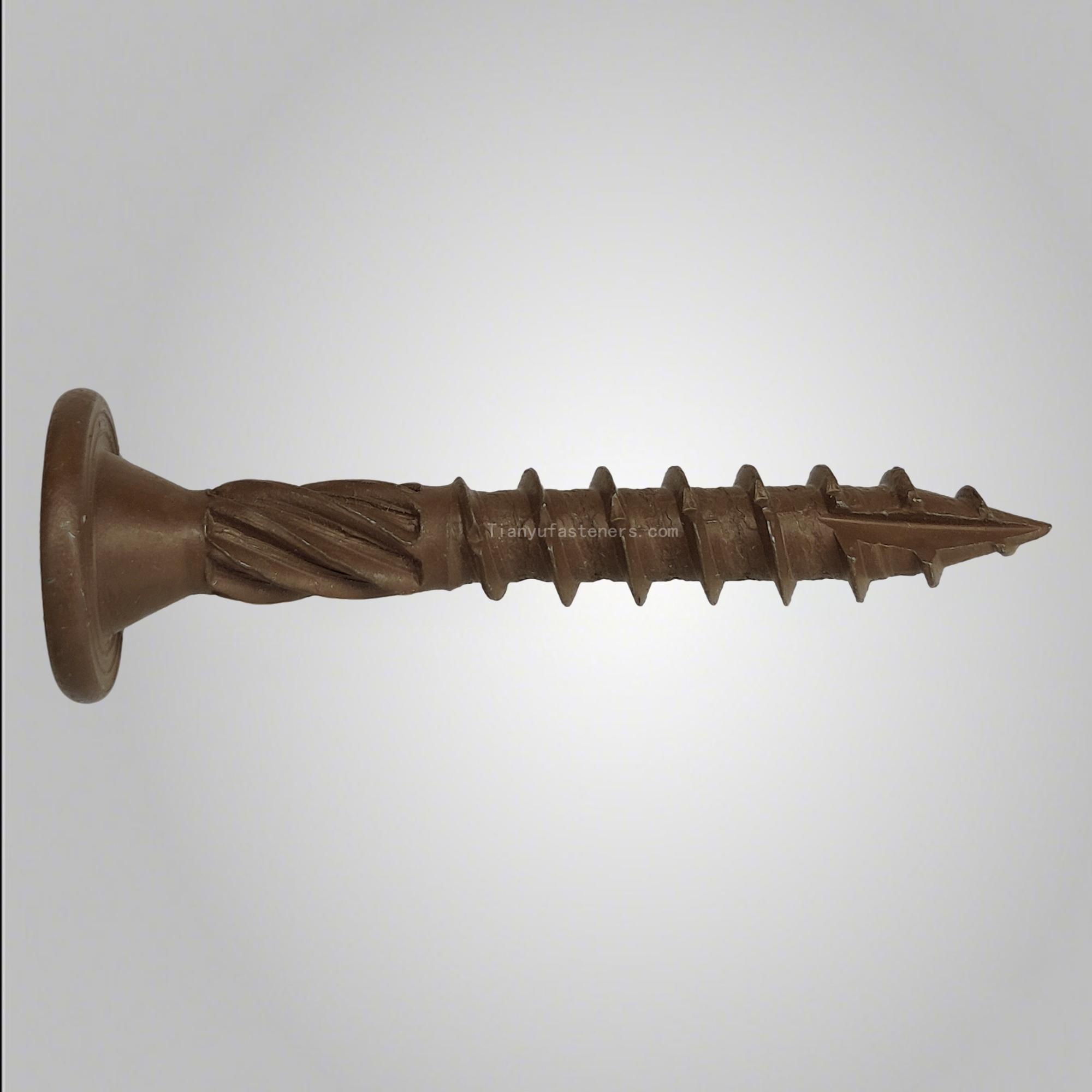 Tianyu Double-barrier Coating Sawtooth Strong SDWS Washer Head Torx Drive Sharks Tooth Thread with Knurled Shank Timber Screw