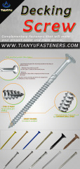 Tianyu Stainless Steel 304 Decking Screw With Anti Slip Nibs Torx Drive Knurled Shank For Composite And Wood Deck