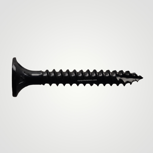 Tianyu Black Ruspert CSK Ribbed Head Torx Star Drive Type-17 Point for Landscape Timber Wooden Screw