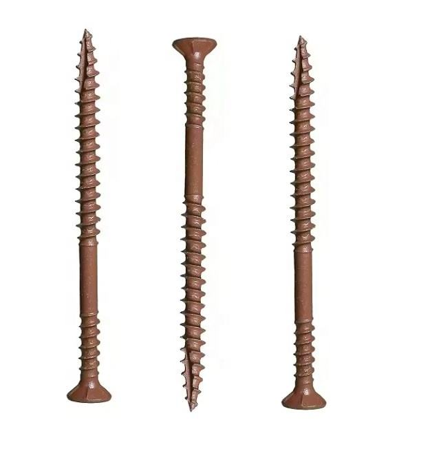 Tianyu Customized for Construction Buildings Flat Head Robertson Color Coated Decking Screws