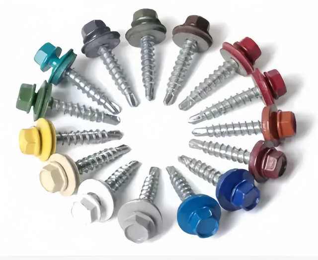 Tianyu Hex Head Self Drilling Screws RAL Color Painted or Metal Roofing