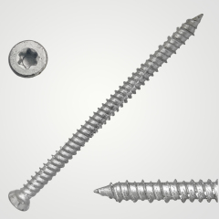 Tianyu Mech Galv Class 4 Hi-low Thread Flat Undercut Head Torx Drive for Door Window Frame Installation Masonry Concrete Screw