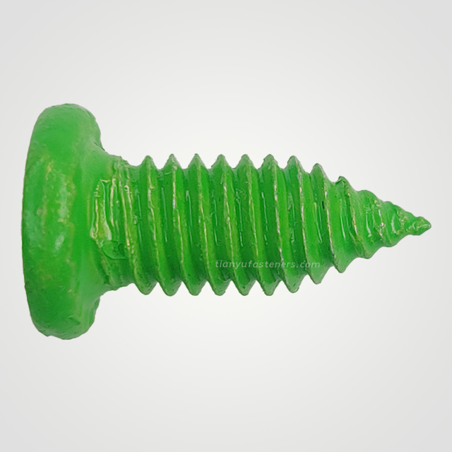 Tianyu Gold Plating  Carton Steel Needle Point Flathead Pancake Head Phillips Drive for Frame Fixing Screw Truss Thread Fastener
