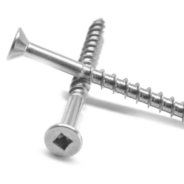 Tianyu Stainless Steel Timber Screw Square Countersunk Head Type 17 Thread For Decking And Outdoor Wood Construction