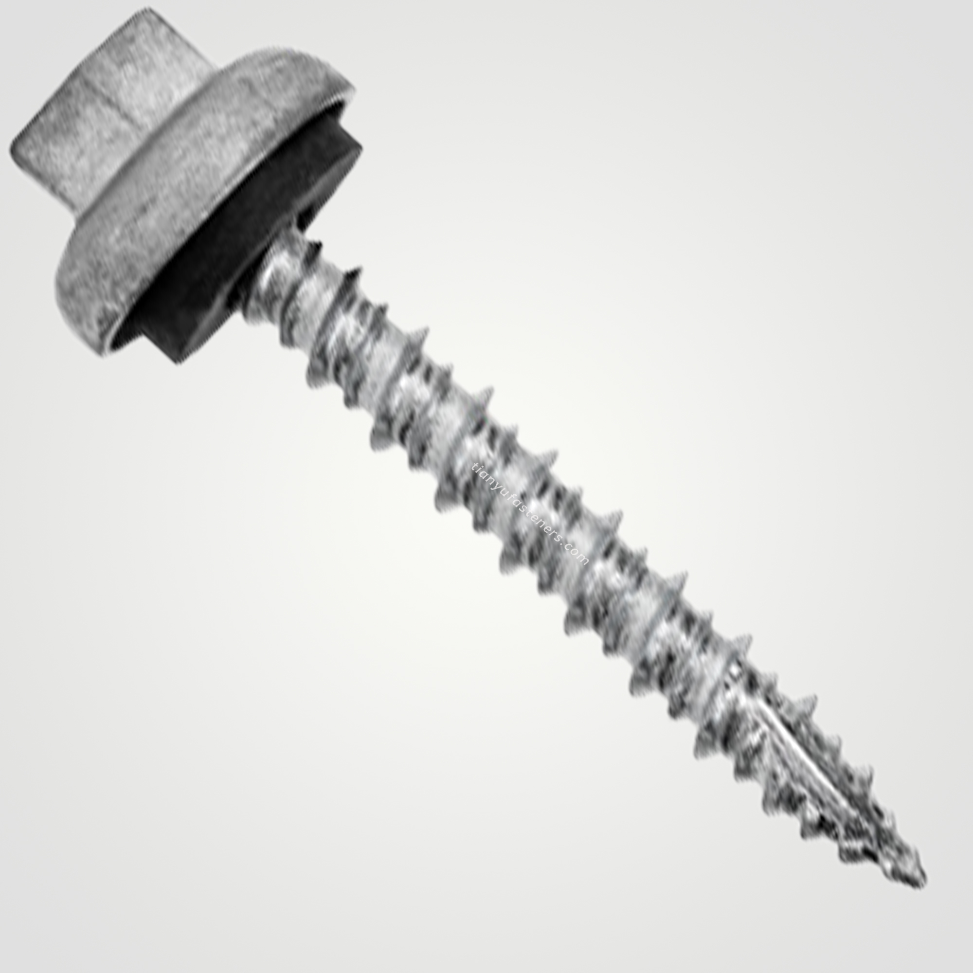 Tianyu Hot Dip Galvanized Hexagonal Sharp Point Screw Heavy Duty Exterior Roofing Sealing Washer Fastener