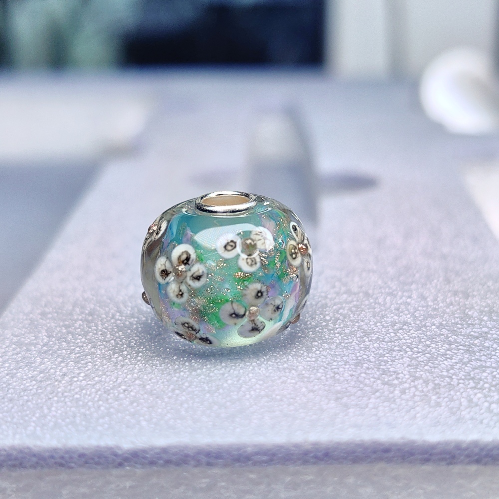 Misty Blue Stone Flowers