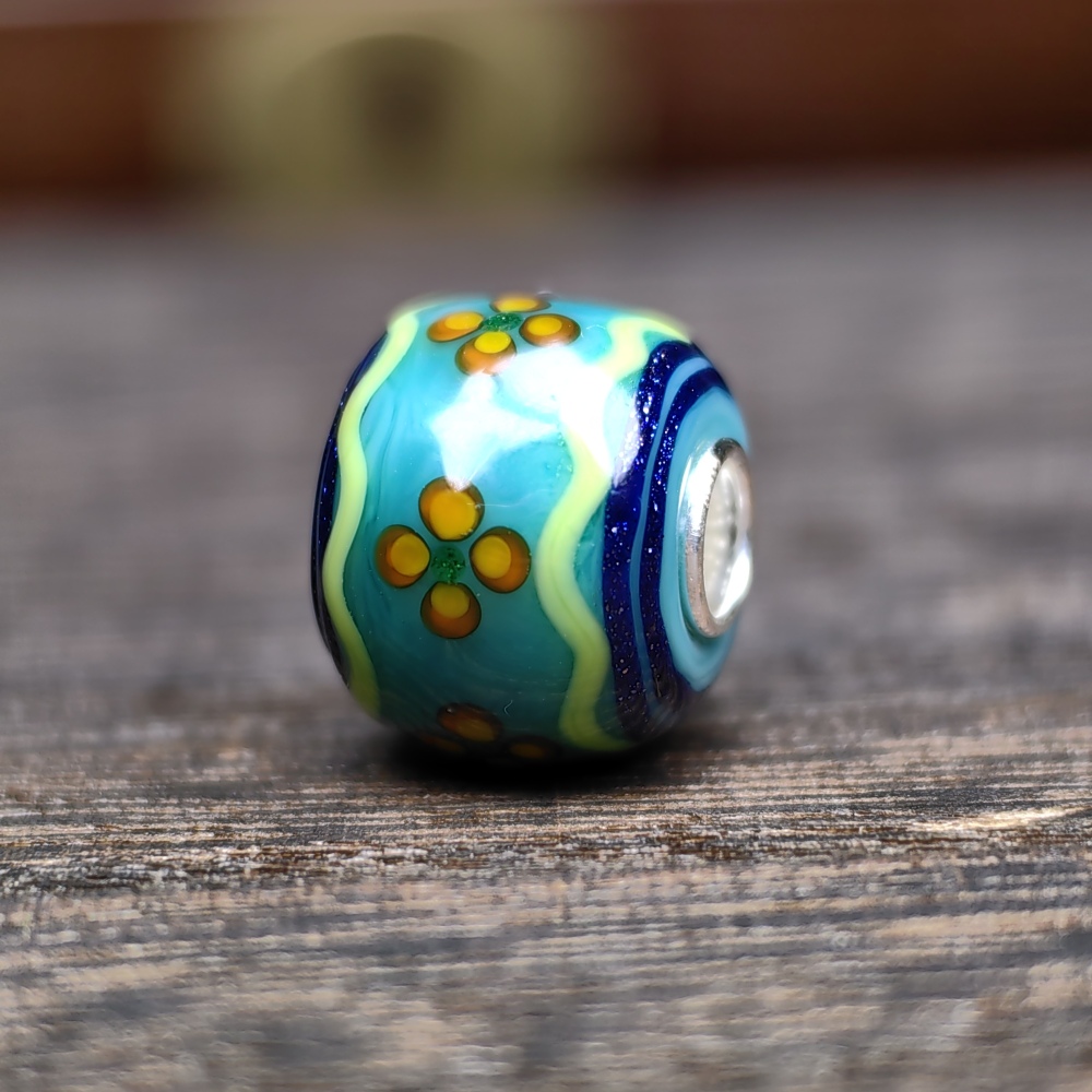 Blue Floral Charm BS