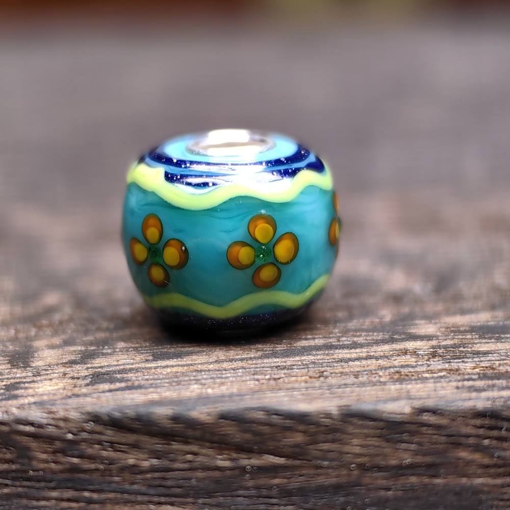 Blue Floral Charm BS