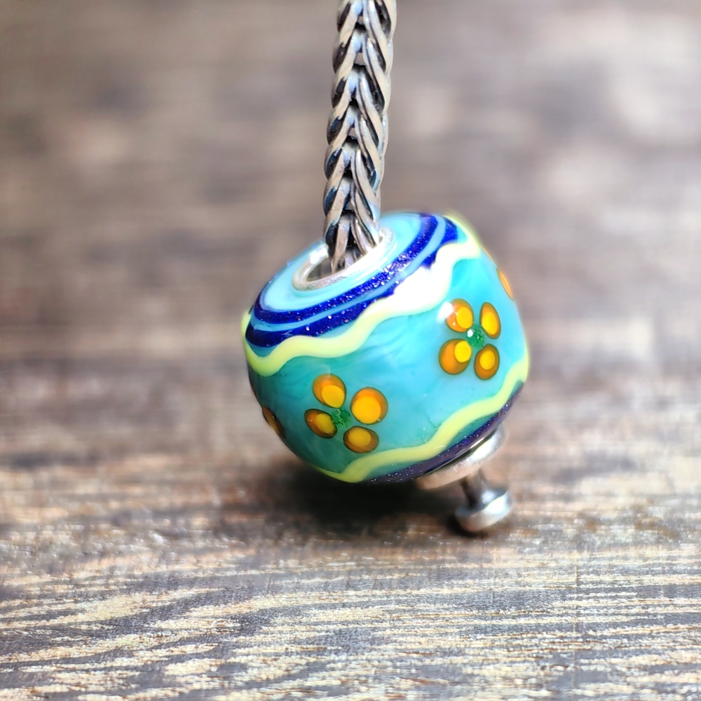 Blue Floral Charm BS