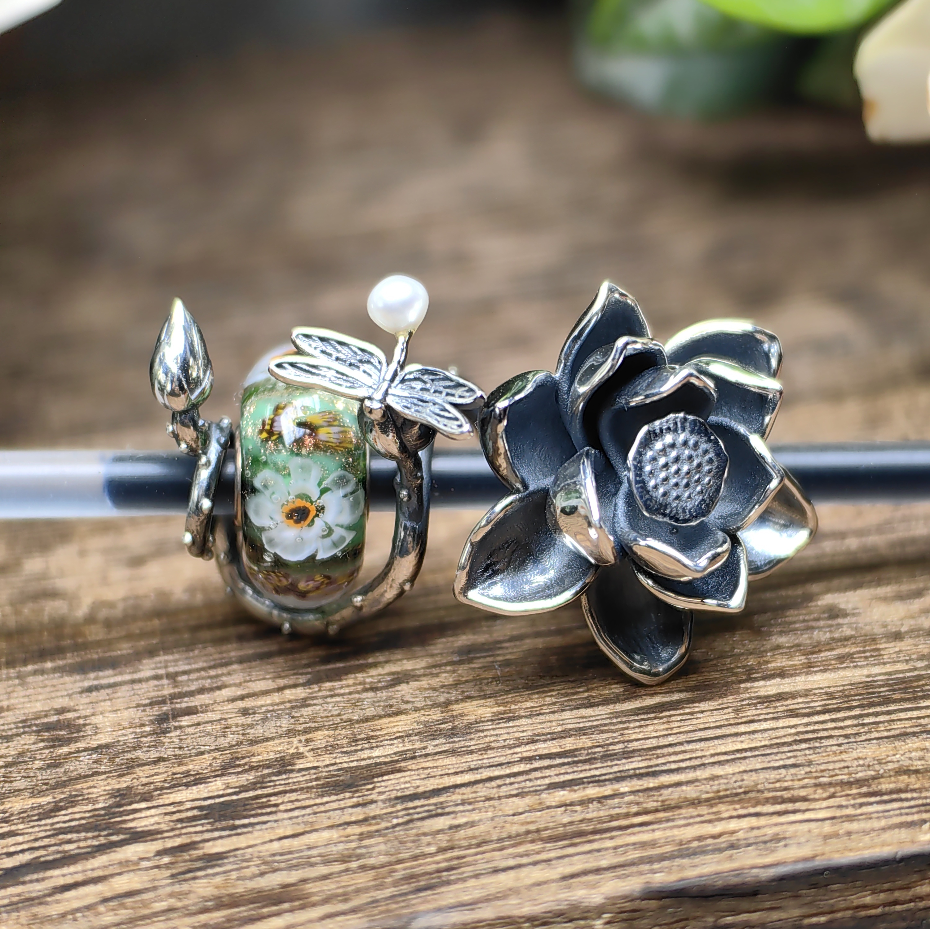 Dragonfly Lotus Hug