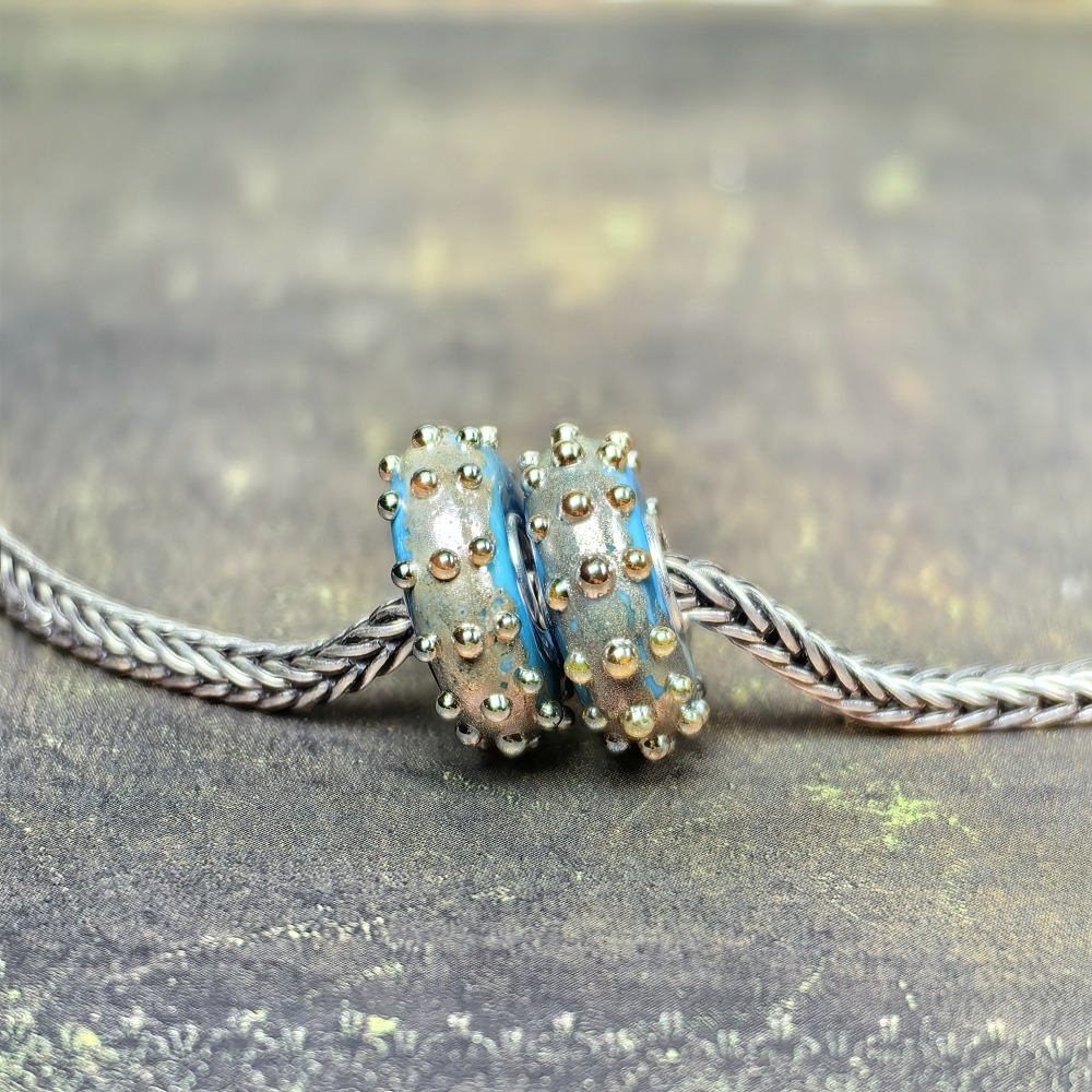 Turquoise Golden Dewdrops