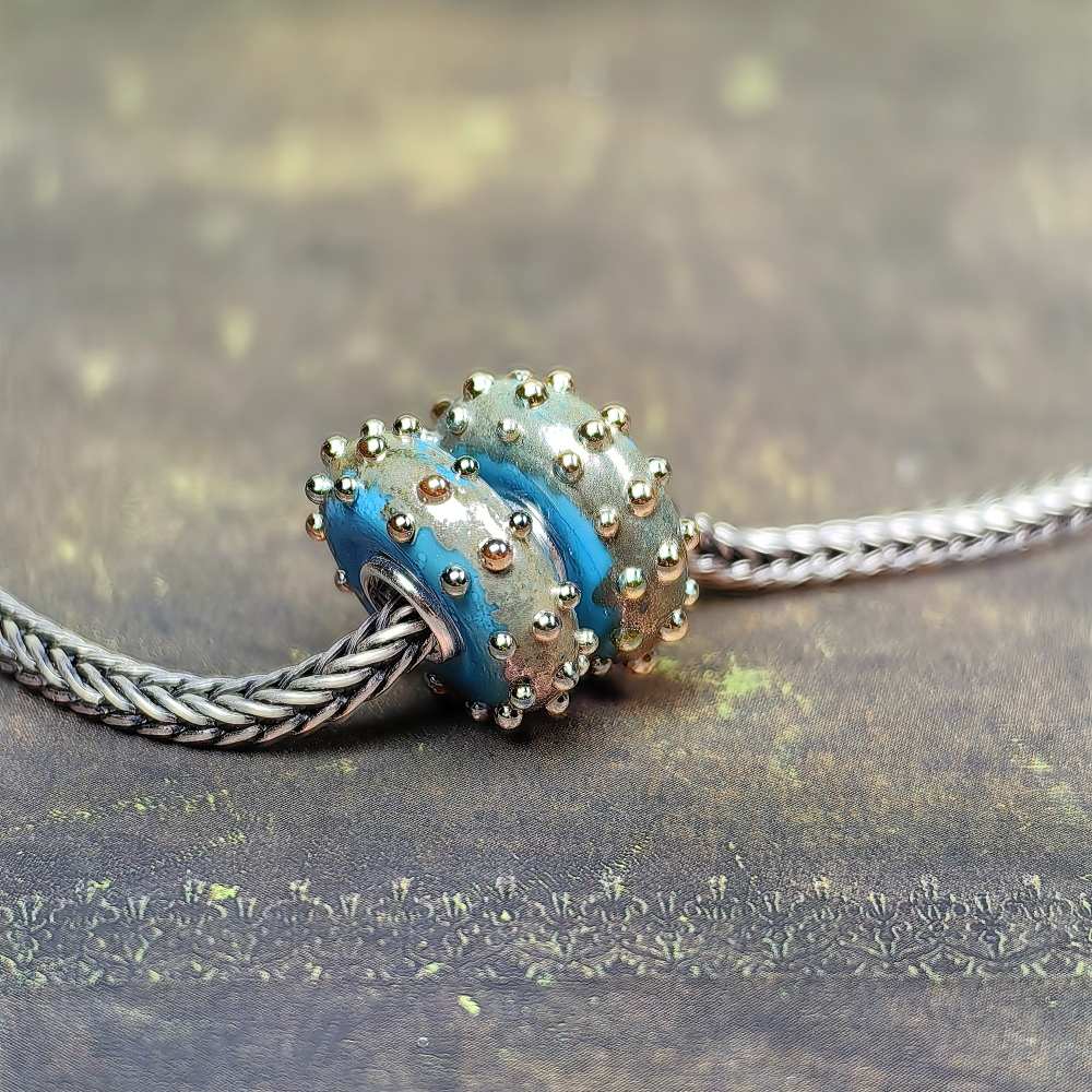 Turquoise Golden Dewdrops