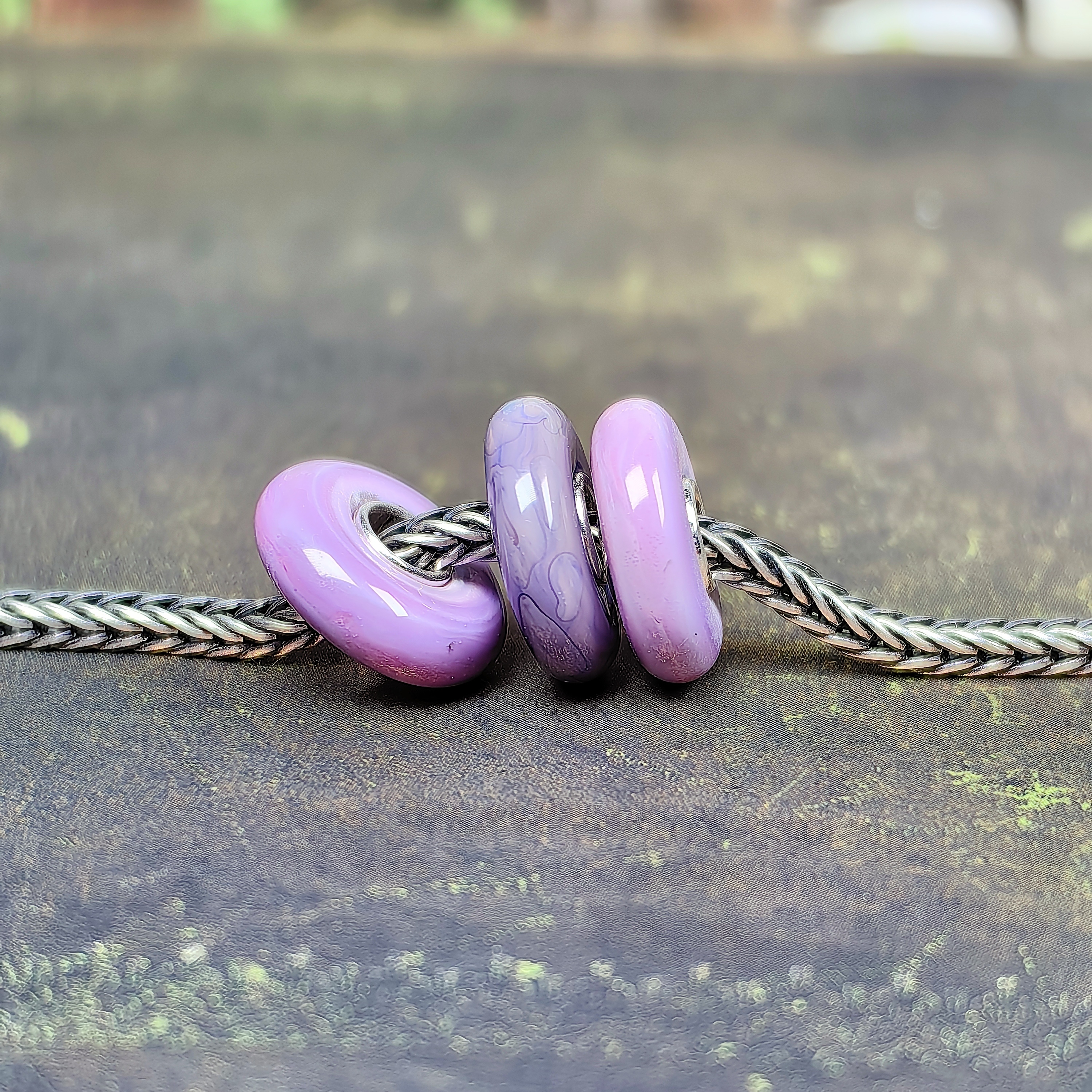Purple Pink Disk beads