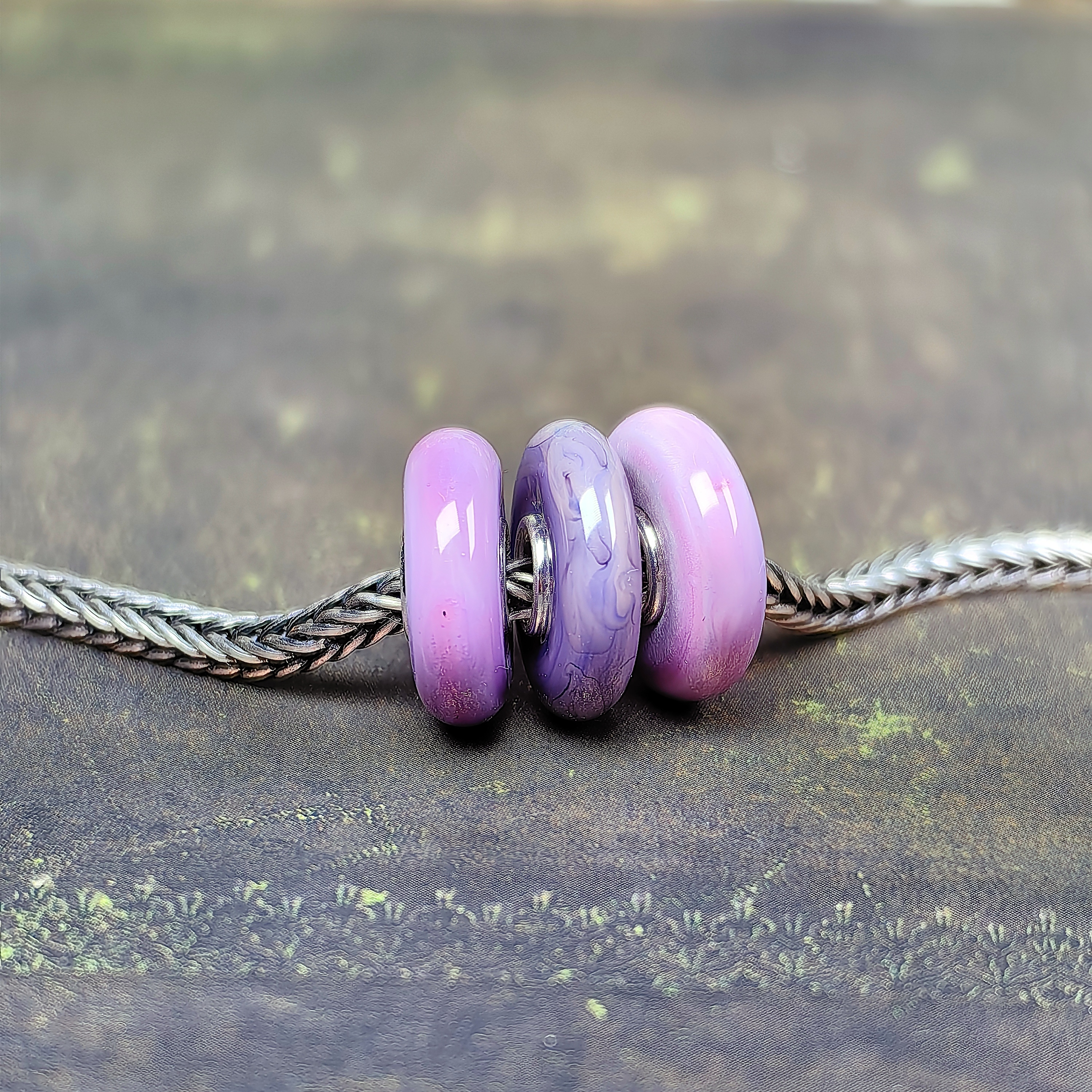 Purple Pink Disk beads