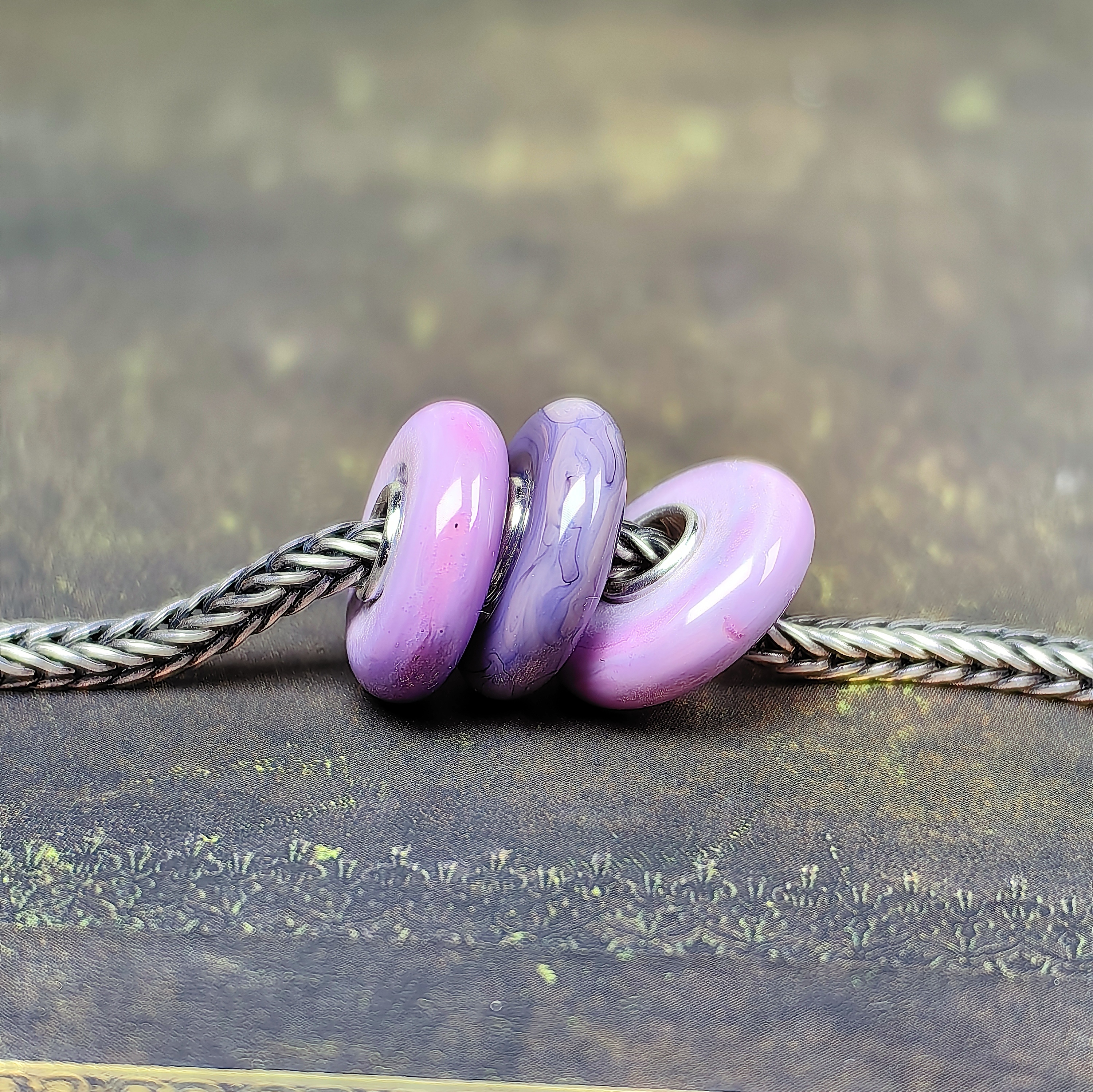 Purple Pink Disk beads