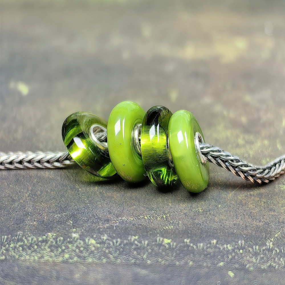 Green Disk beads