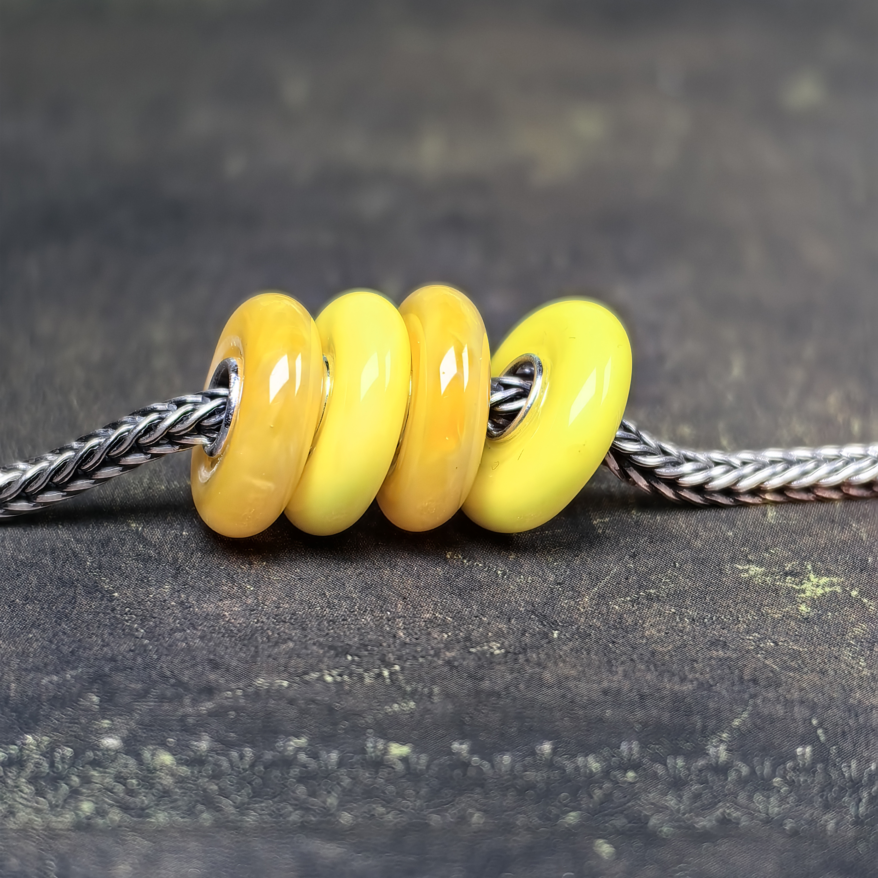 Yellow Lemonade Disk beads