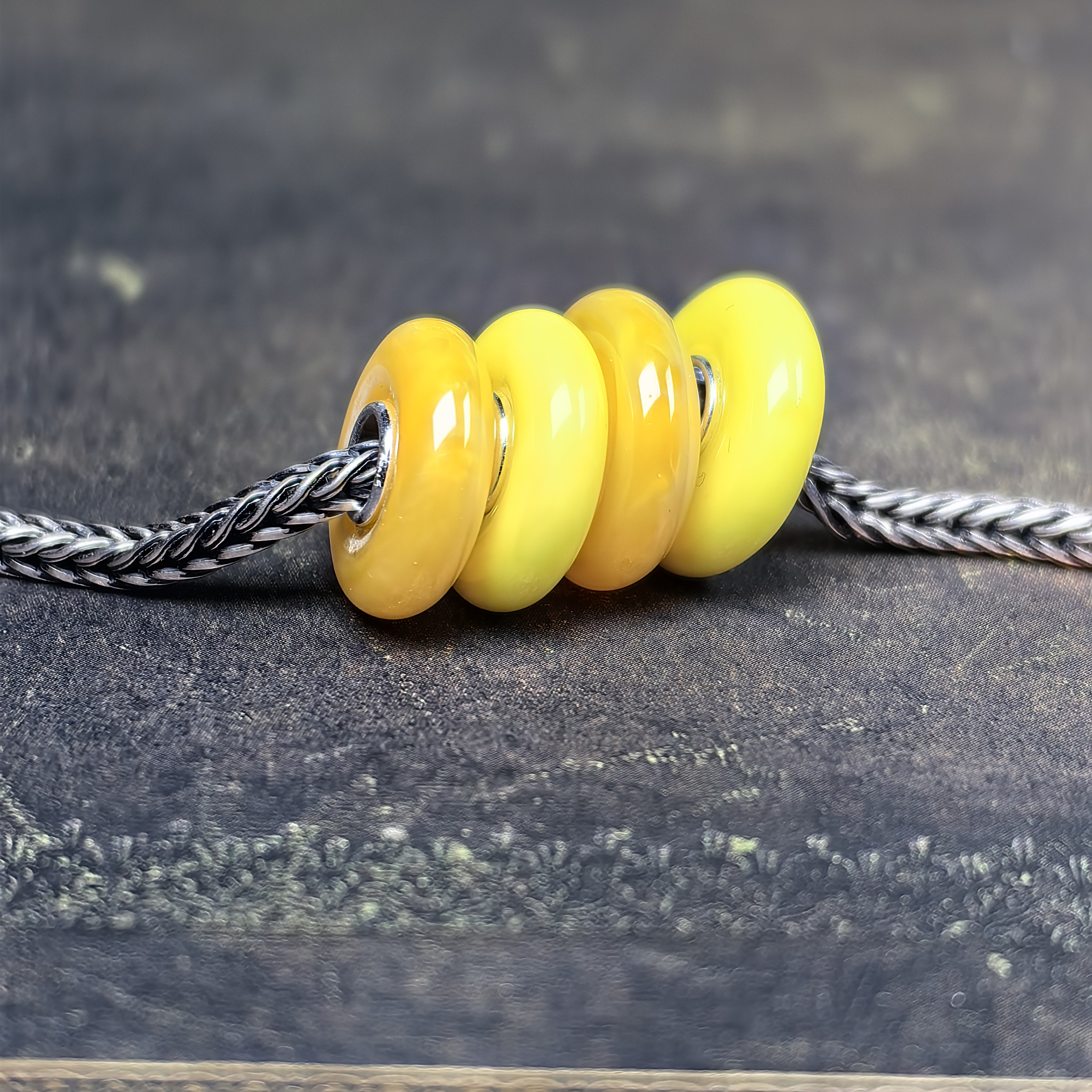 Yellow Lemonade Disk beads