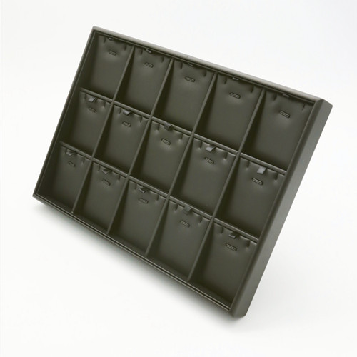 Leatherette Divided Tray with 15 x Pendant Pads