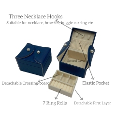 Portable Organizer Storage Double Doors Jewellery Box