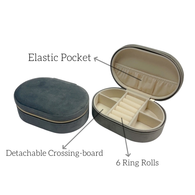 Portable Organizer Storage Zip Jewellery Box