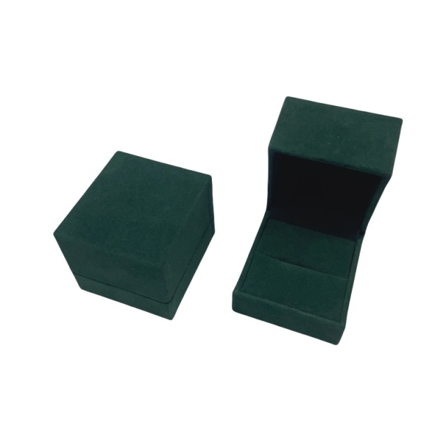 Dark Green Suede Box for Ring