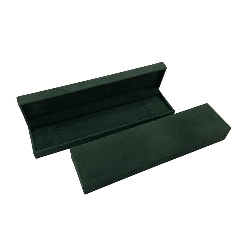 Dark Green Suede Box for Bracelet