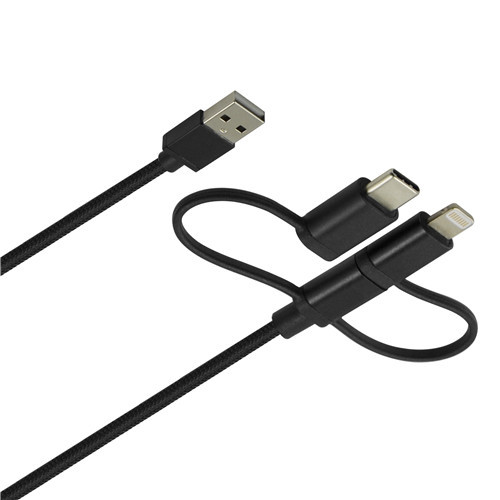 3 in 1 Multi-functional USB A to Mirco /Lightning /USB-C Charging Cable