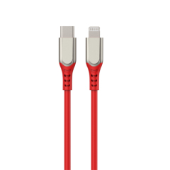 Premium Zinc-alloy & Imitative Silicon /Fabric Braiding USB-C to Lightning Cable