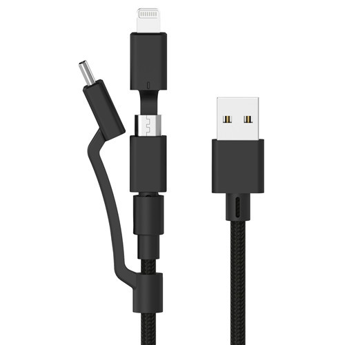 3 in 1 Multi-functional USB A to Mirco /Lightning /USB-C Charging Cable