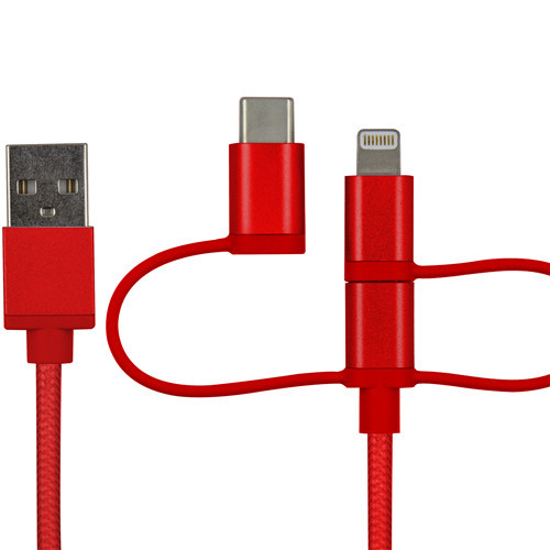 3 in 1 Multi-functional USB A to Mirco /Lightning /USB-C Charging Cable