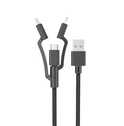 3 in 1 Multi-functional USB A to Mirco /Lightning /USB-C Charging Cable