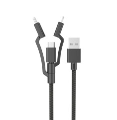 3 in 1 Multi-functional USB A to Mirco /Lightning /USB-C Charging Cable
