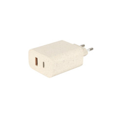 Dual Port USB-A QC3.0 & 20W PD Wall Charger | Biodegradable & Eco-friendly
