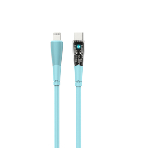 MFi USB C to Lightning Transparent Cable with Exclusive LED PULSING Indicator