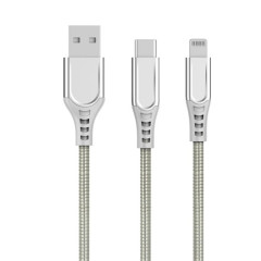 Zinc Alloy USB A to MFi Lightning Cable