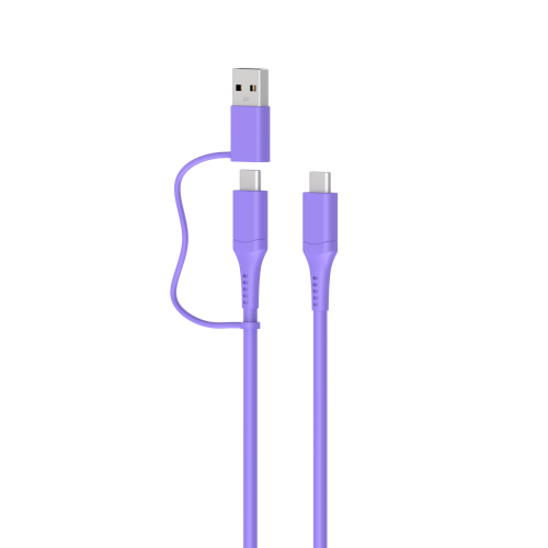USB-C to USB-C PD 240W Max Fast Charge Cable with USB-A Adapter