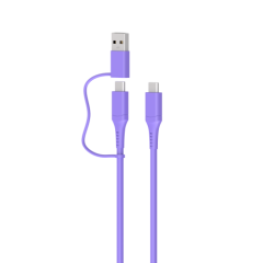 USB-C to USB-C PD 240W Max Fast Charge Cable with USB-A Adapter