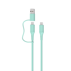 USB-C to USB-C PD 240W Max Fast Charge Cable with USB-A Adapter