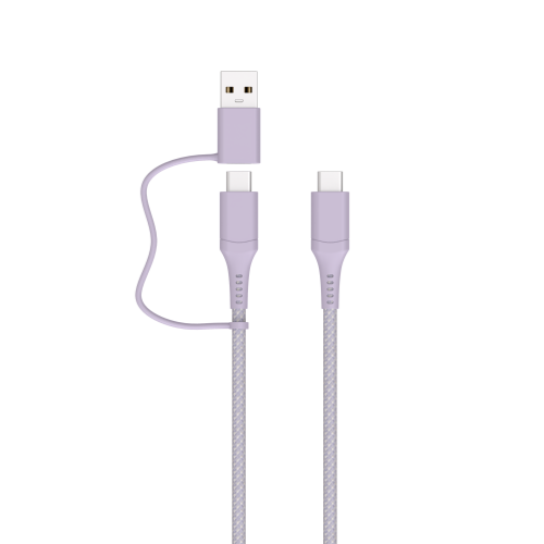 USB-C to USB-C PD 240W Max Fast Charge Cable with USB-A Adapter