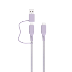 USB-C to USB-C PD 240W Max Fast Charge Cable with USB-A Adapter
