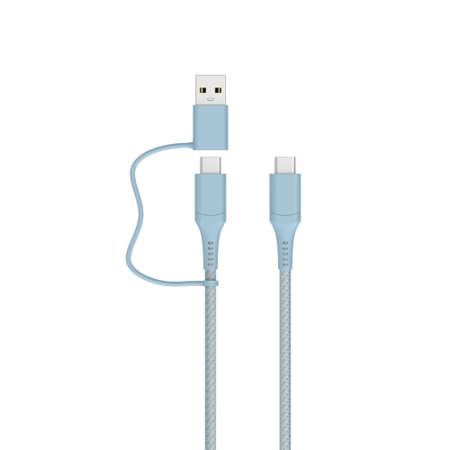 USB-C to USB-C PD 240W Max Fast Charge Cable with USB-A Adapter