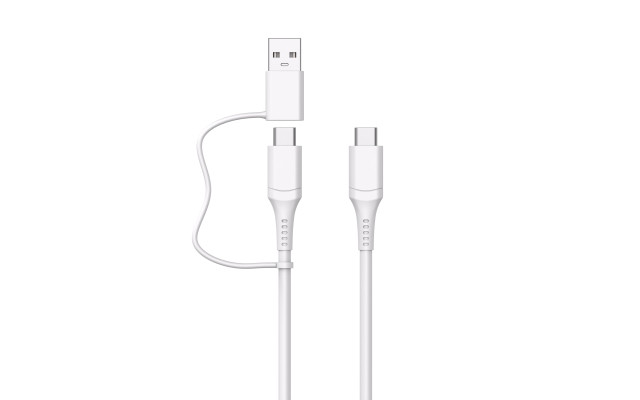 USB-C to USB-C PD 240W Max Fast Charge Cable with USB-A Adapter