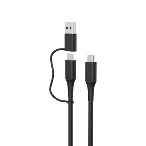 USB-C to USB-C PD 240W Max Fast Charge Cable with USB-A Adapter