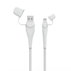 USB-A to Mfi Lightning Charge & Sync Cable with Anti-Dust Cap