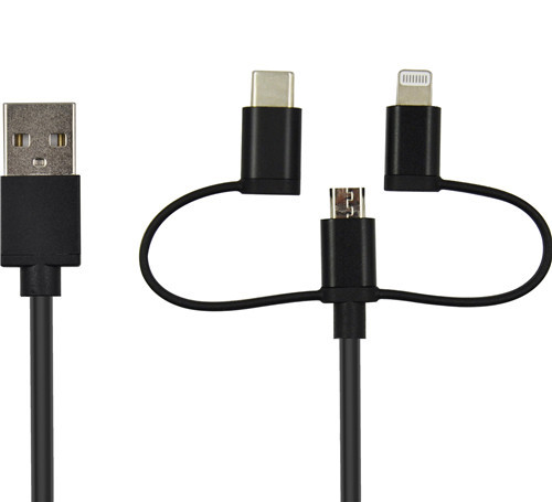 3 in 1 Multi-functional USB A to Mirco /Lightning /USB-C Charging Cable