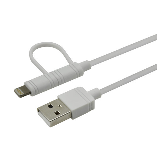 USB A to Micro & Lightning 2 in 1 multi-functional cable